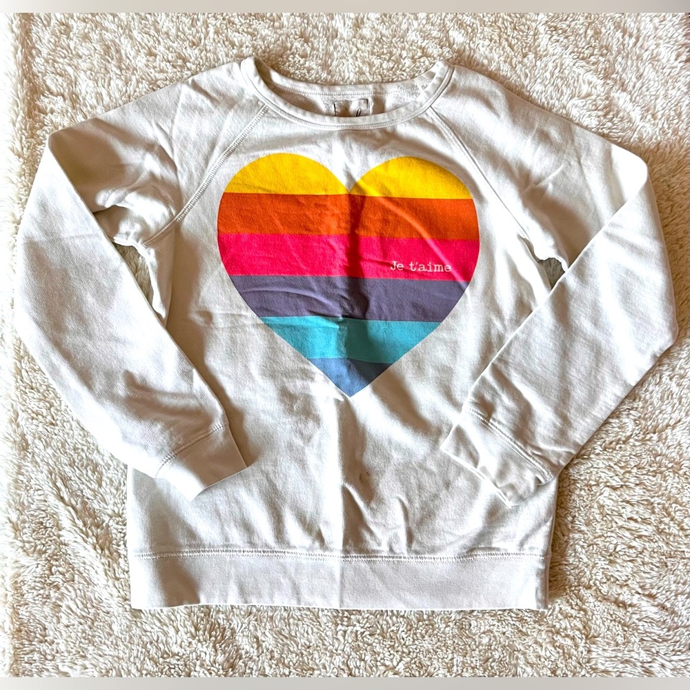 Peek Colorful Heart Girls Sweatshirt Sz XL